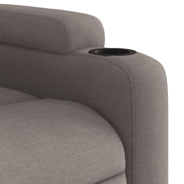 vidaXL Massagefåtölj med uppresningshjälp taupe tyg
