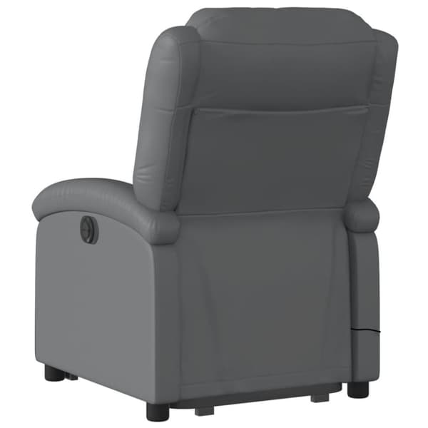 vidaXL Massagefåtölj med uppresningshjälp grå konstläder