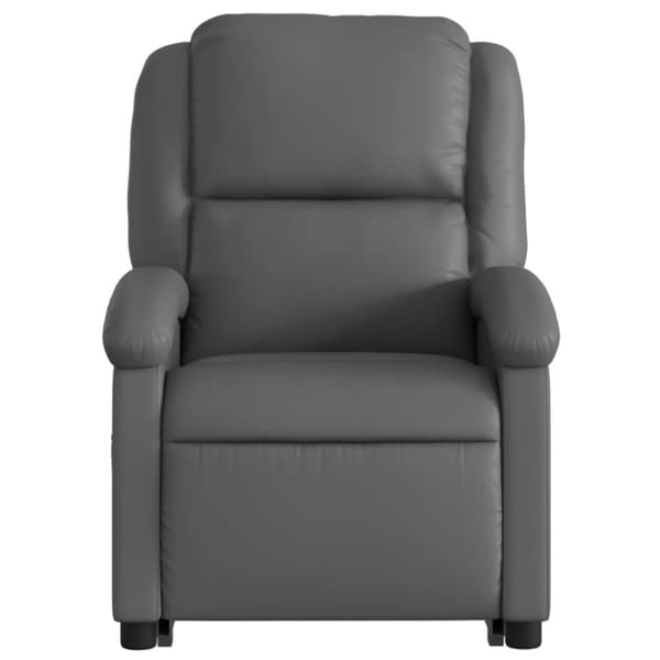 vidaXL Massagefåtölj med uppresningshjälp grå konstläder