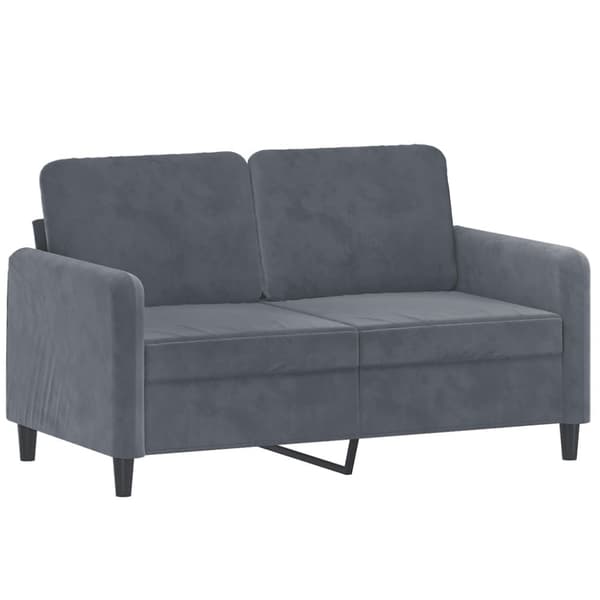 vidaXL sofasæt 3 dele med puder velour mørkegrå