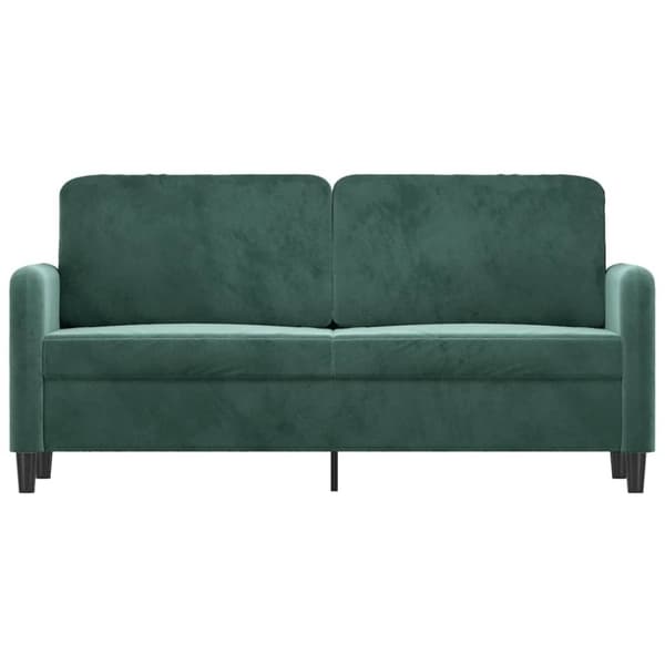 vidaXL 2-personers sofa 140 cm fløjl mørkegrøn