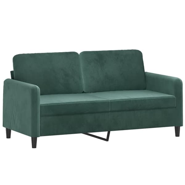 vidaXL 2-personers sofa 140 cm fløjl mørkegrøn