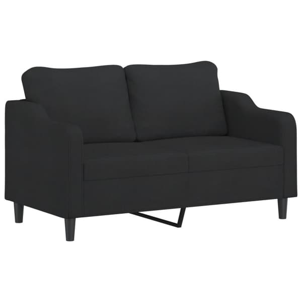vidaXL sofasæt 2 dele med hynder stof sort