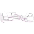 Miniatyrbillede 6 af 7: vidaXL sofasæt 2 dele stof brun