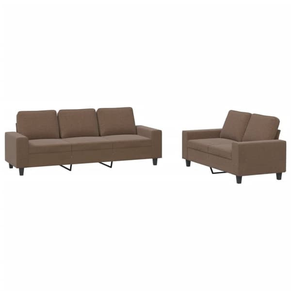 vidaXL sofasæt 2 dele stof brun