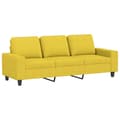 Miniatyrbillede 1 af 8: vidaXL 3-personers sofa 180 cm stof lysegul