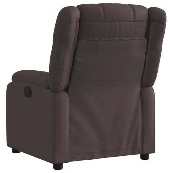 vidaXL Reclinerfåtölj mörkbrun tyg