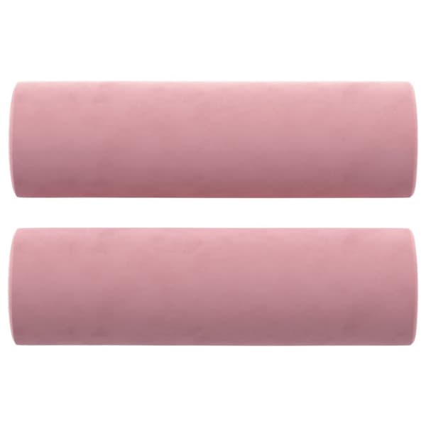 vidaXL 3-personers sofa med pyntepuder 180 cm velour pink