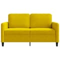 Miniatyrbillede 4 af 10: vidaXL 2-personers sofa 120 cm fløjl gul