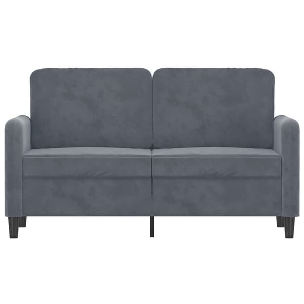 vidaXL 2-sitssoffa mörkgrå 120 cm sammet