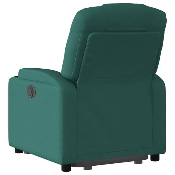 vidaXL Reclinerfåtölj med uppresningshjälp mörkgrön tyg
