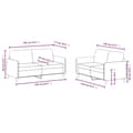 Miniatyrbillede 6 af 7: vidaXL sofasæt 2 dele velour brun
