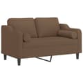 Miniatyrbillede 2 af 8: vidaXL 2-personers sofa med pyntepuder 120 cm stof brun