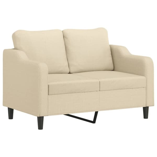 vidaXL sofasæt 2 dele med hynder stof cremefarvet