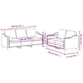 Miniatyrbillede 8 af 8: vidaXL sofasæt 2 dele med puder stof cremefarvet