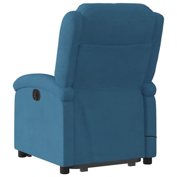vidaXL massagestol med løftefunktion velour blå