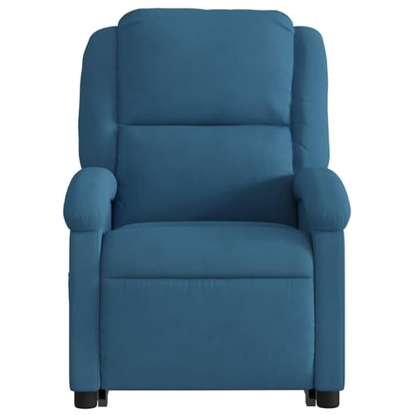 vidaXL massagestol med løftefunktion velour blå