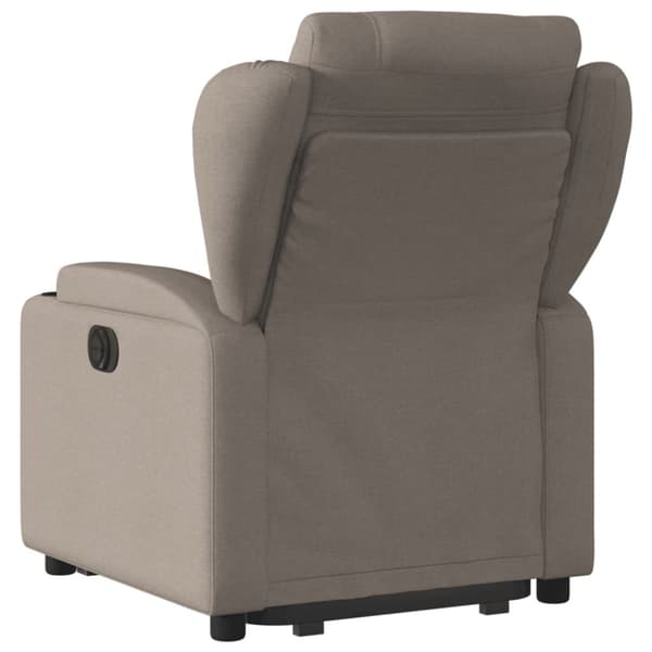 vidaXL Elektrisk reclinerfåtölj med uppresningshjälp taupe tyg