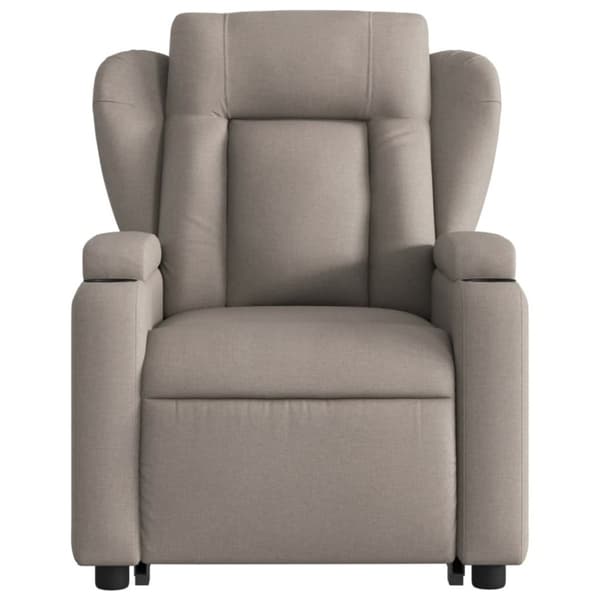 vidaXL Elektrisk reclinerfåtölj med uppresningshjälp taupe tyg