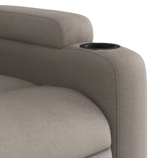 vidaXL Elektrisk reclinerfåtölj med uppresningshjälp taupe tyg
