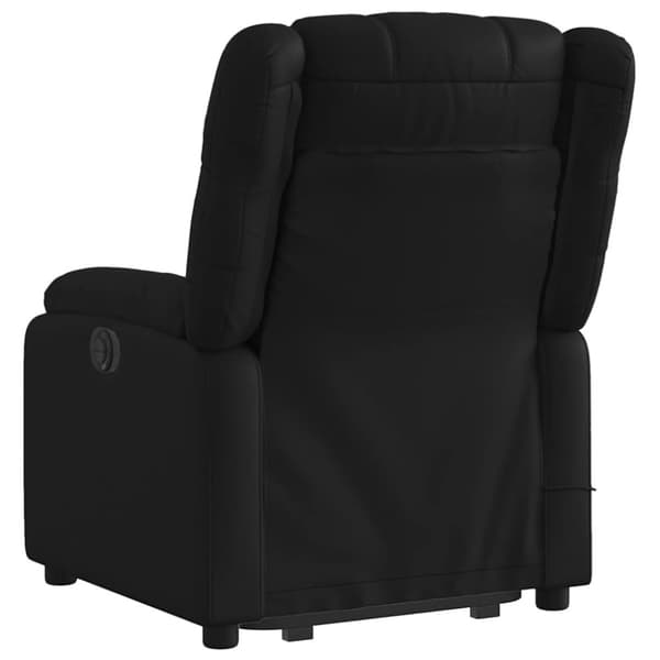 vidaXL Massagefåtölj med uppresningshjälp svart konstläder