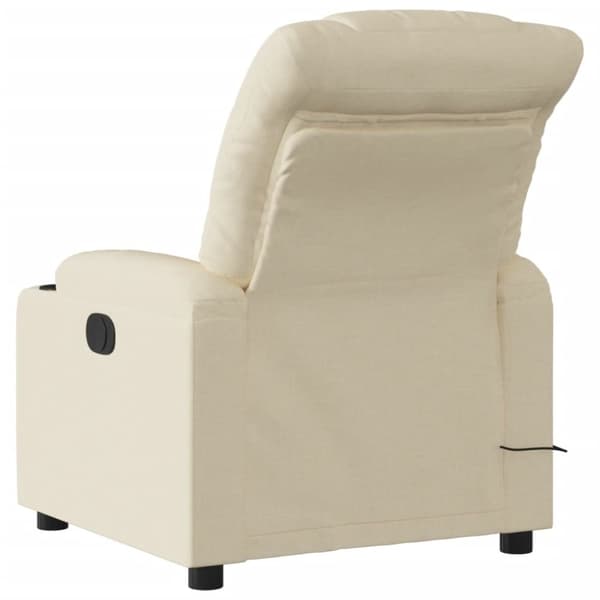 vidaXL massagestol stof cremefarvet