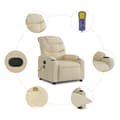 Miniatyrbillede 5 af 11: vidaXL massagestol stof cremefarvet