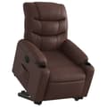Miniatyrbild 3 av 11: vidaXL Reclinerfåtölj med uppresningshjälp brun konstläder