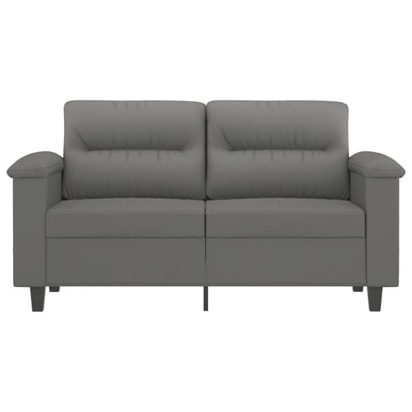 vidaXL 2-personers sofa 120 cm mikrofiberstof mørkegrå