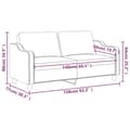 Miniatyrbillede 7 af 8: vidaXL 2-personers sofa 140 cm stof cremefarvet