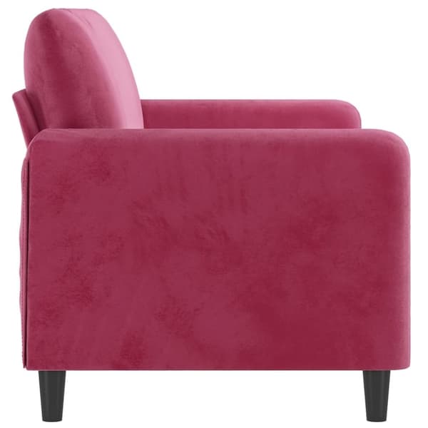 vidaXL 2-sitssoffa vinröd 140 cm sammet