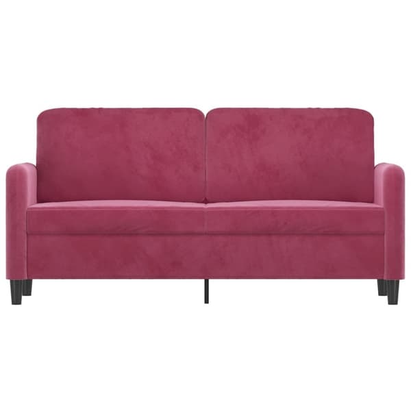 vidaXL 2-sitssoffa vinröd 140 cm sammet