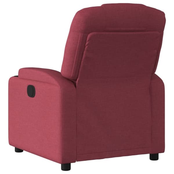 vidaXL Elektrisk reclinerfåtölj vinröd tyg