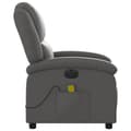 Miniatyrbild 10 av 11: vidaXL Elektrisk massagefåtölj grå äkta läder