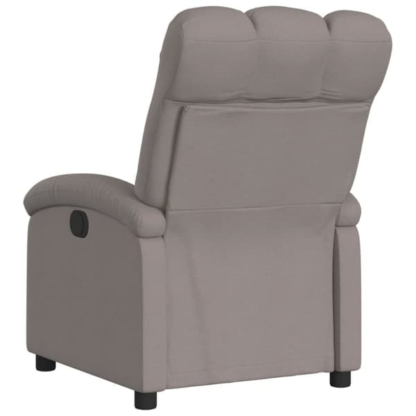 vidaXL Elektrisk reclinerfåtölj taupe tyg