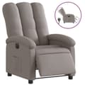 Miniatyrbild 2 av 11: vidaXL Elektrisk reclinerfåtölj taupe tyg