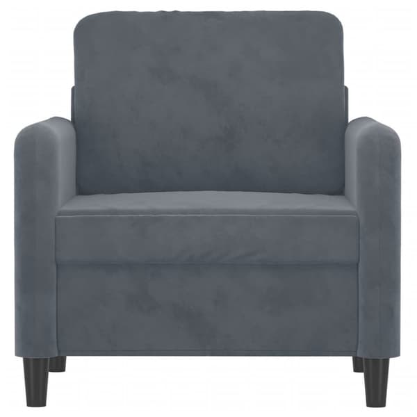 vidaXL lænestol 60 cm velour mørkegrå