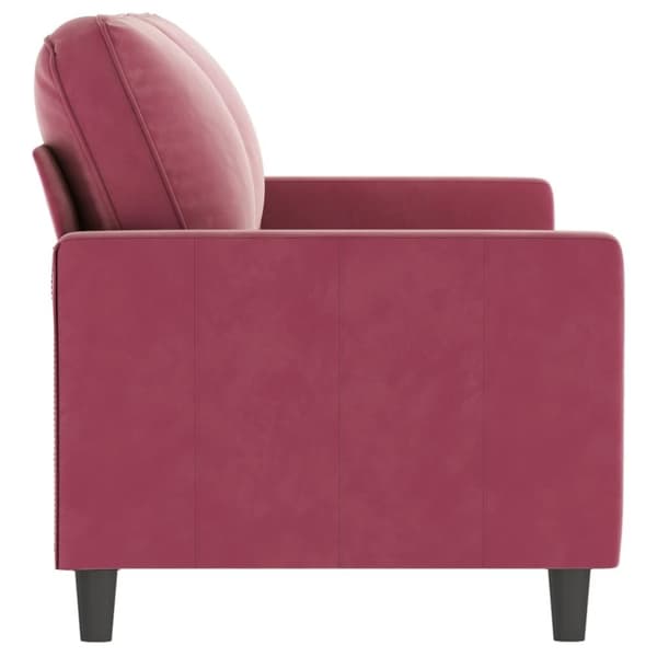 vidaXL 2-personers sofa 140 cm fløjl vinrød
