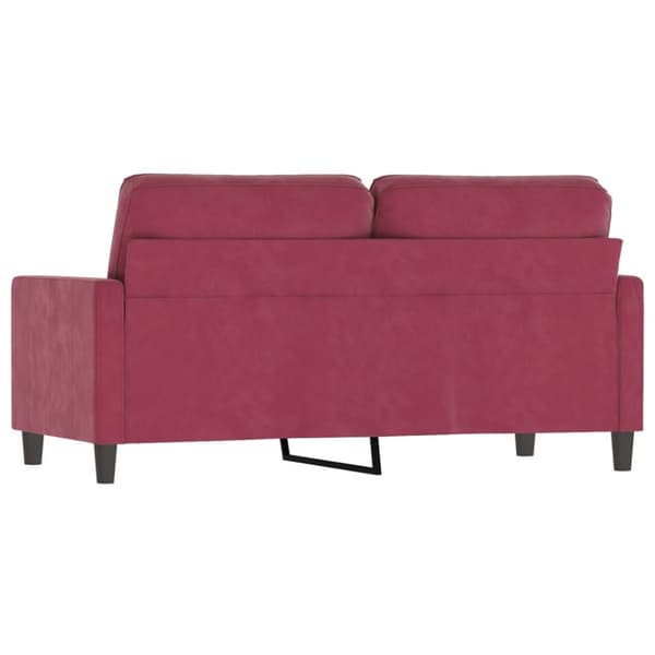 vidaXL 2-personers sofa 140 cm fløjl vinrød