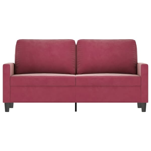 vidaXL 2-personers sofa 140 cm fløjl vinrød