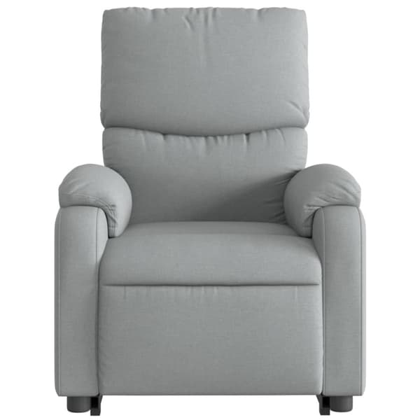 vidaXL Massagefåtölj med uppresningshjälp ljusgrå tyg