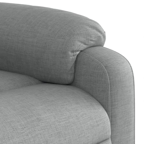 vidaXL Massagefåtölj med uppresningshjälp ljusgrå tyg