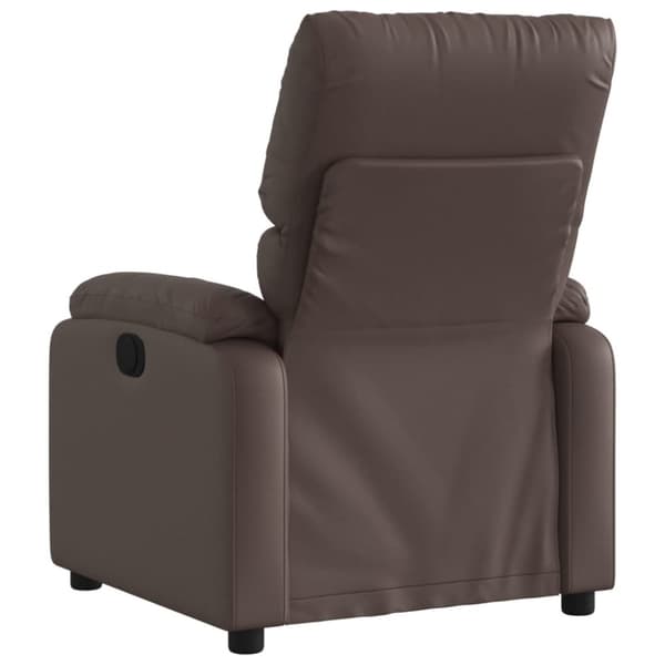 vidaXL Elektronisk reclinerfåtölj brun konstläder