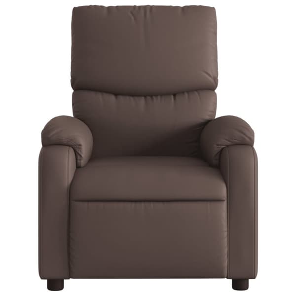 vidaXL Elektronisk reclinerfåtölj brun konstläder