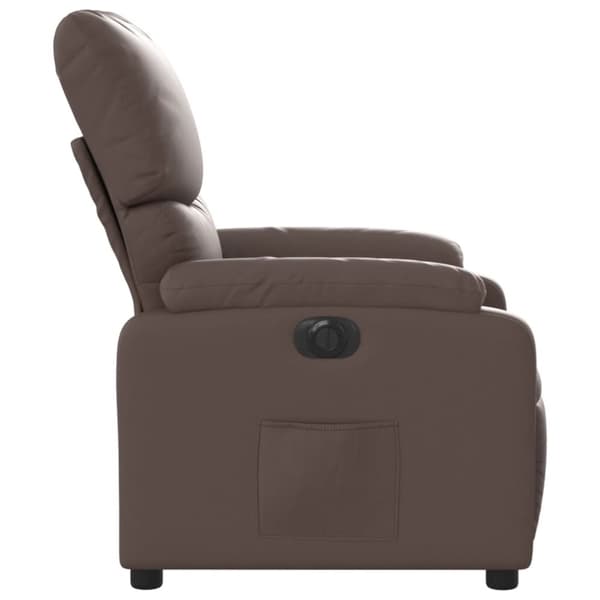 vidaXL Elektronisk reclinerfåtölj brun konstläder