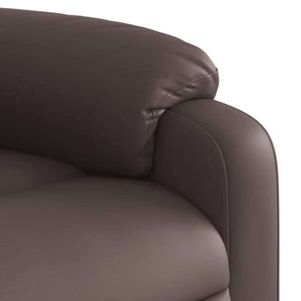 vidaXL Elektronisk reclinerfåtölj brun konstläder
