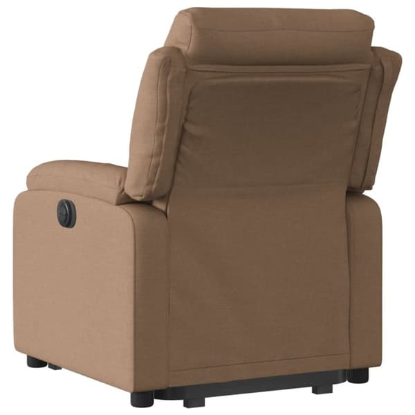 vidaXL Reclinerfåtölj med uppresningshjälp brun tyg