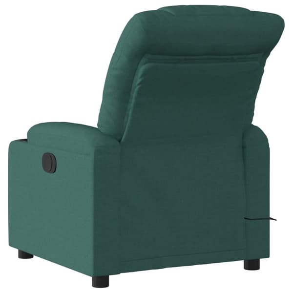 vidaXL Massagefåtölj mörkgrön tyg