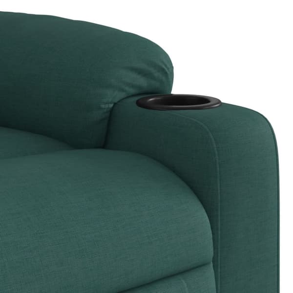 vidaXL Massagefåtölj mörkgrön tyg