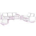 Miniatyrbillede 8 af 9: vidaXL sofasæt 3 dele stof lysegul
